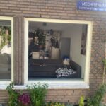 Window view of a cozy interior